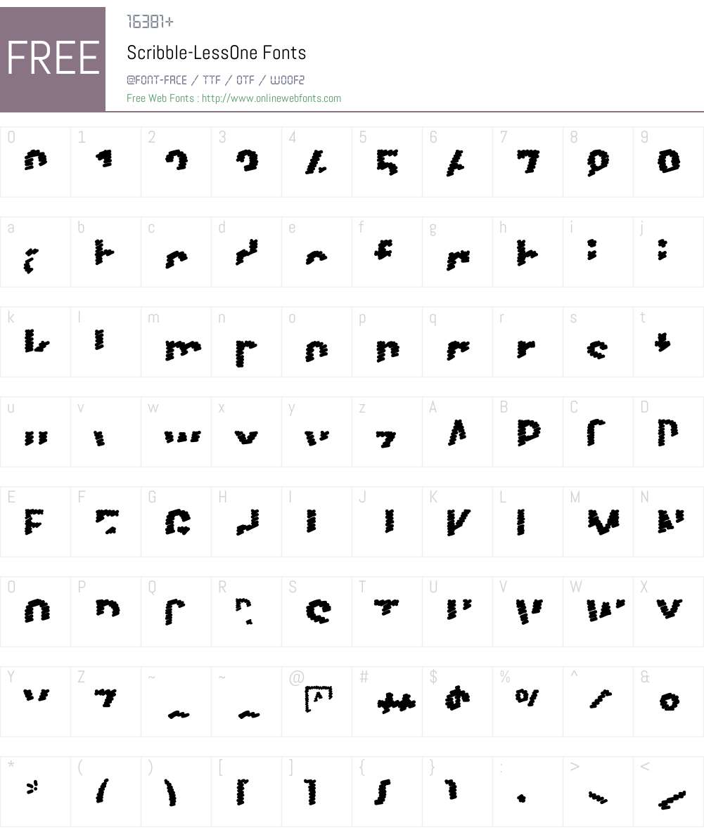 Scribble Font Screenshots
