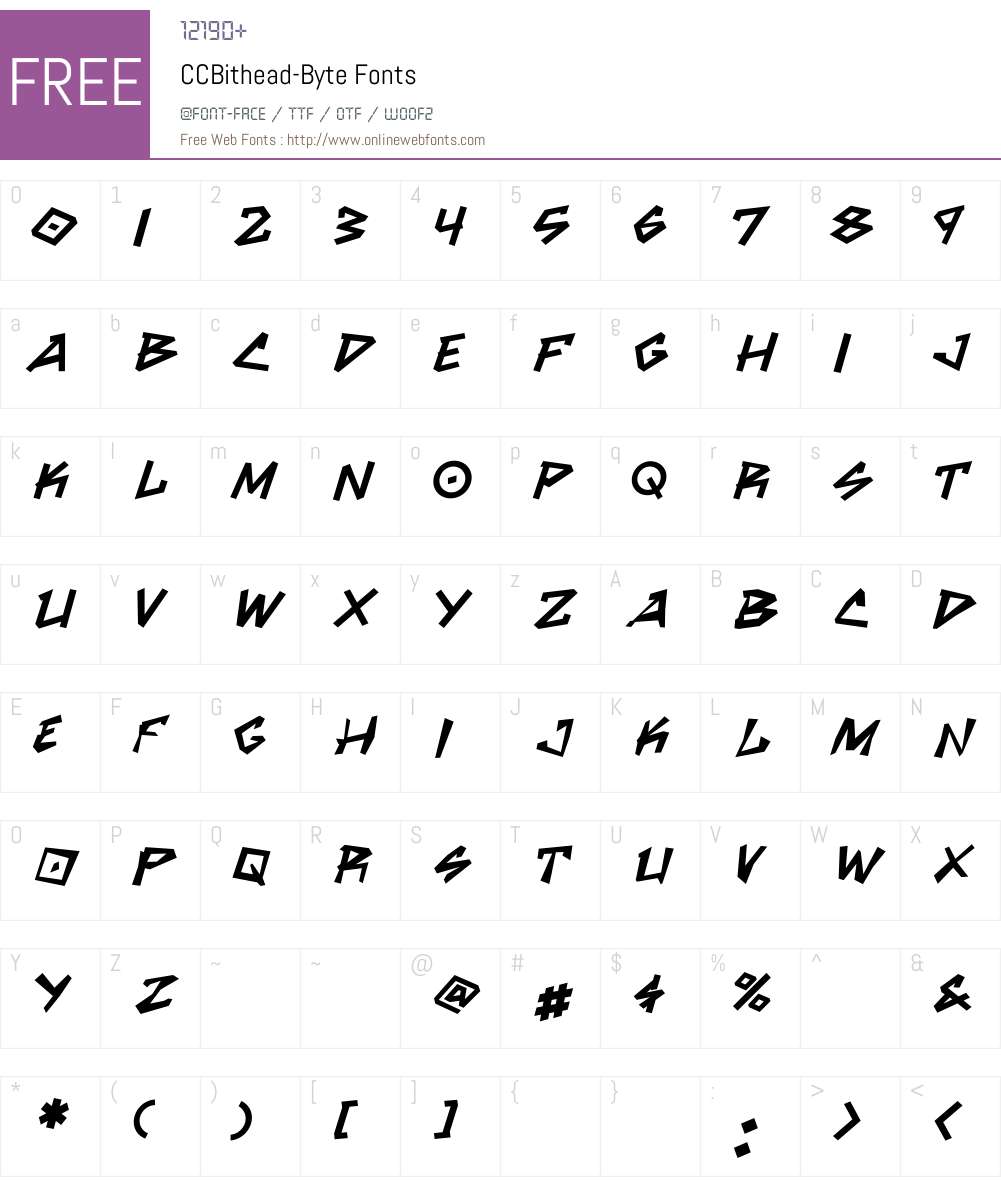 CCBithead Font Screenshots