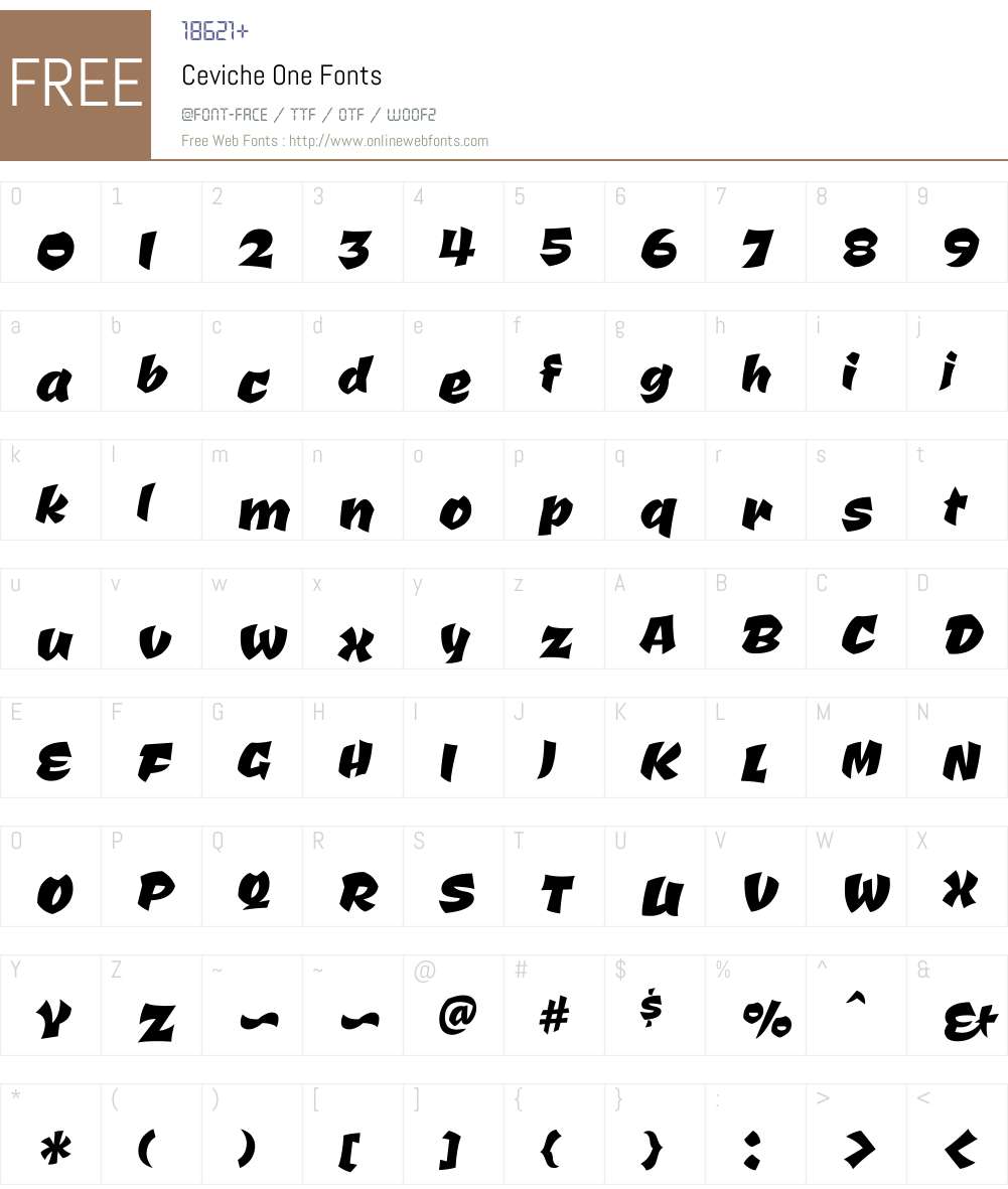 Ceviche One Font Screenshots