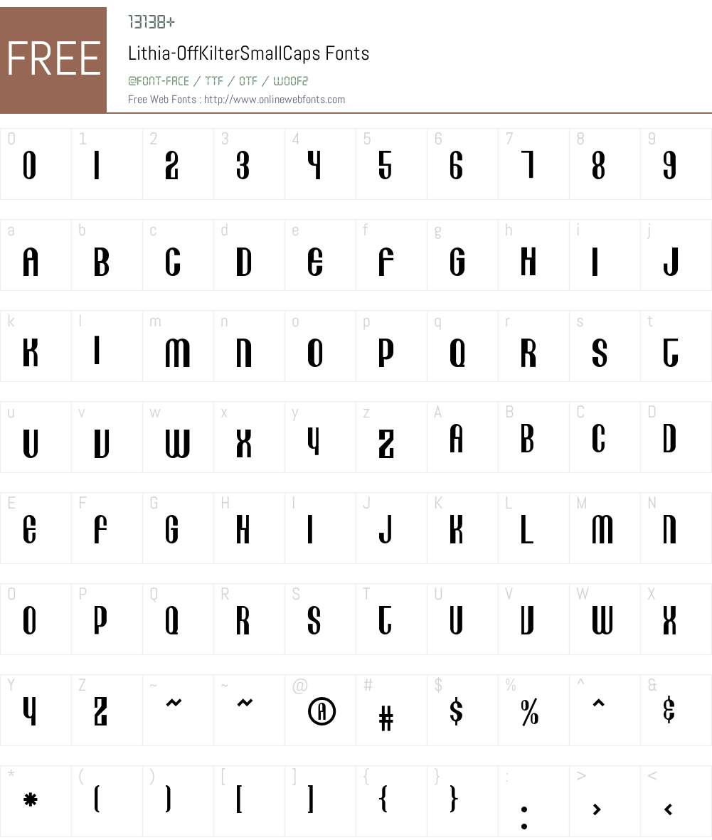Lithia Font Screenshots