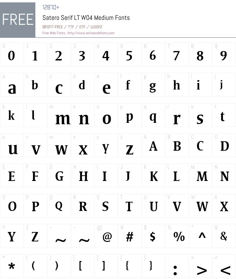 Satero Serif Font Screenshots