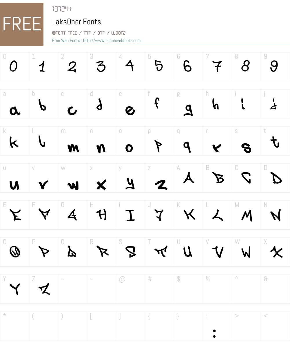 LaksOner Font Screenshots