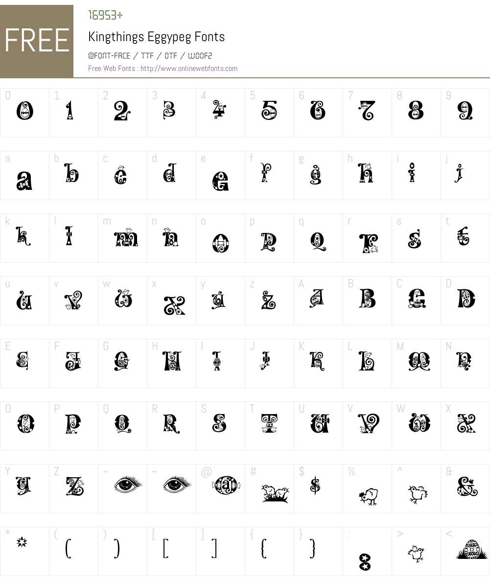 Kingthings Eggypeg Font Screenshots