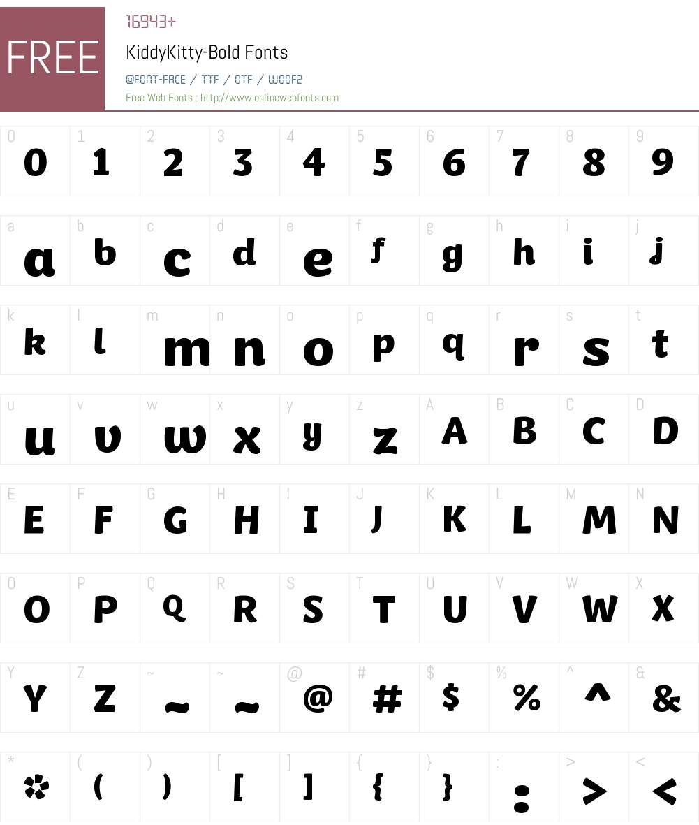 Kiddy Kitty Font Screenshots