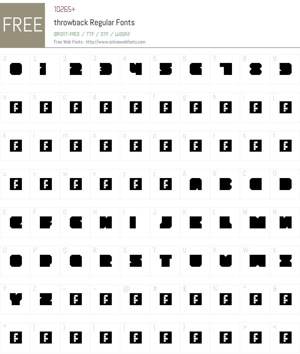 throwback 1.0 Fonts Free Download