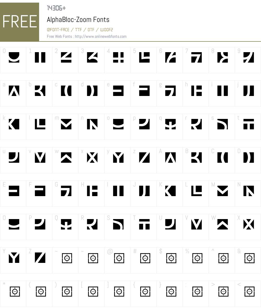 AlphaBloc Font Screenshots