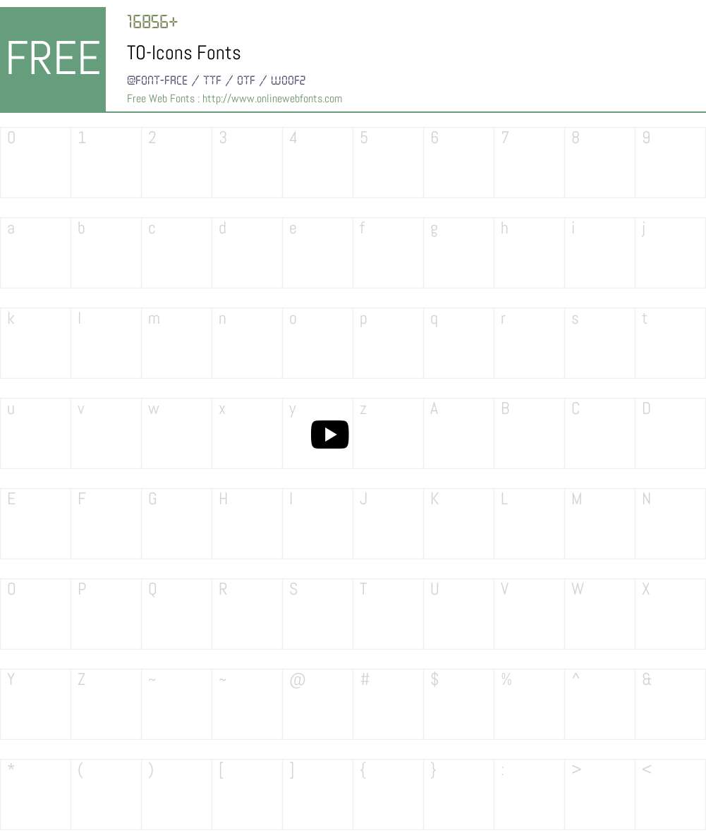 TO-Icons Font Screenshots