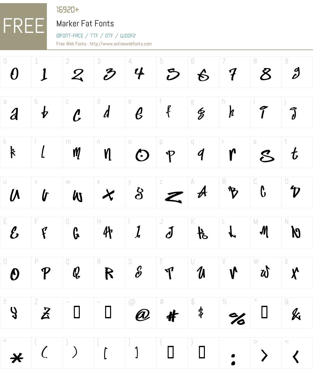 Marker Font Screenshots