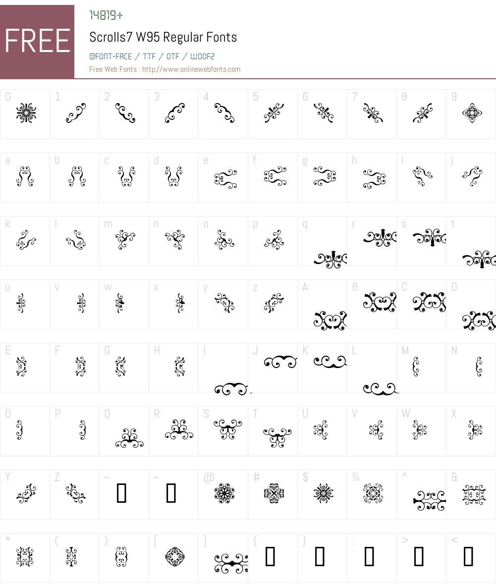 Scrolls7 Font Screenshots