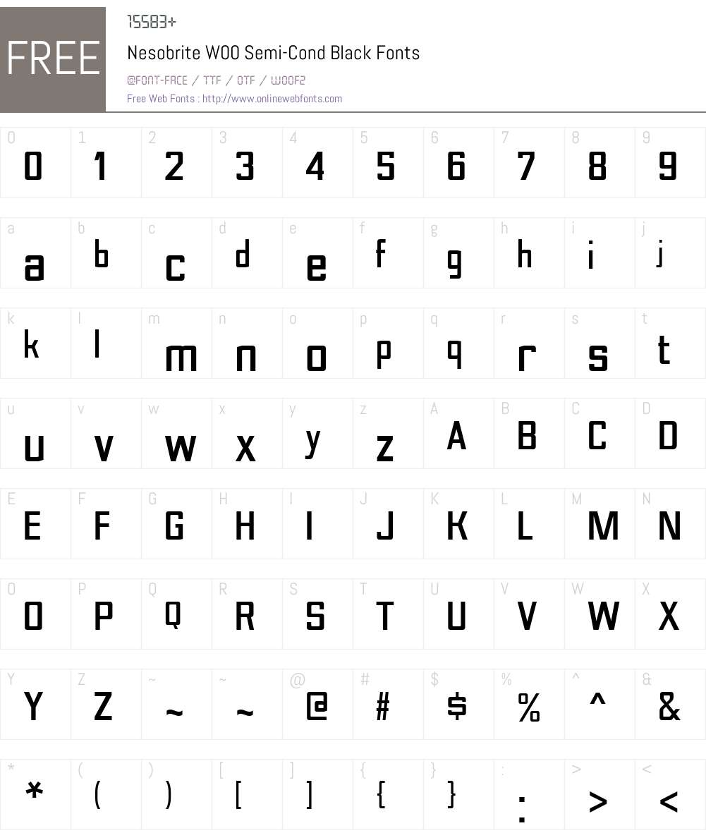 NesobriteW00-Semi-CnBlack Font Screenshots