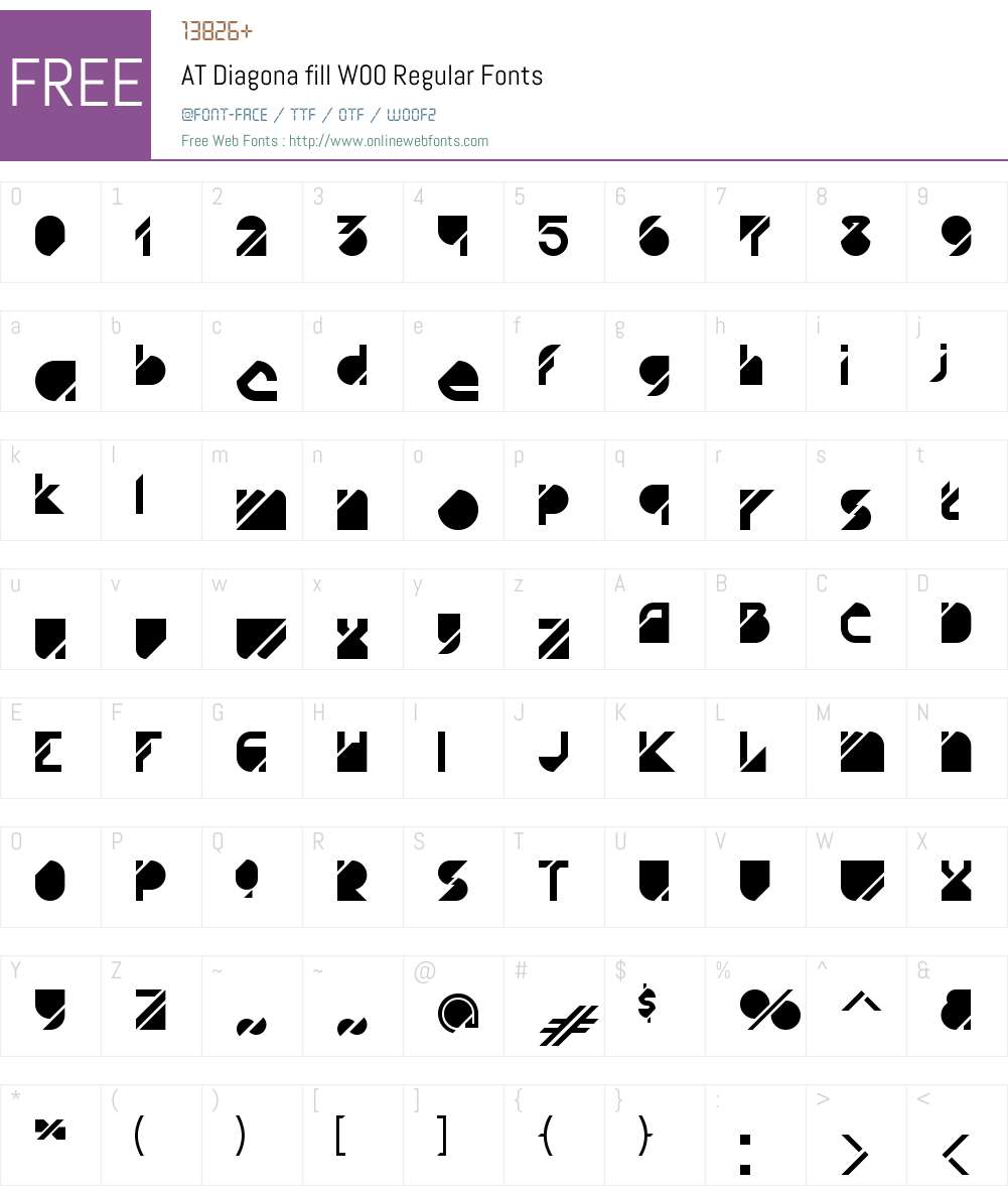 ATDiagonafillW00-Regular Font Screenshots
