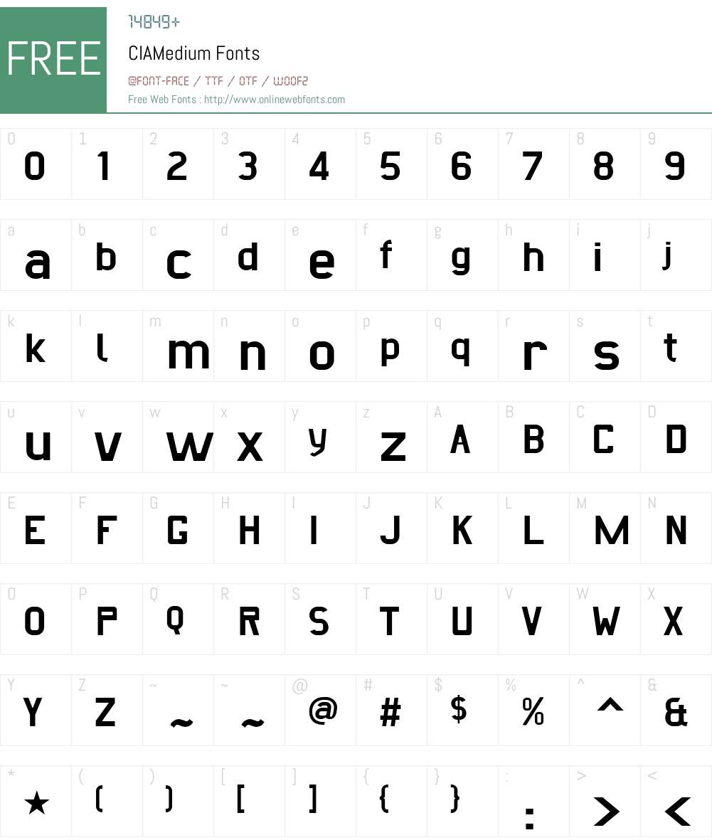 CIAGothicW01-Medium Font Screenshots