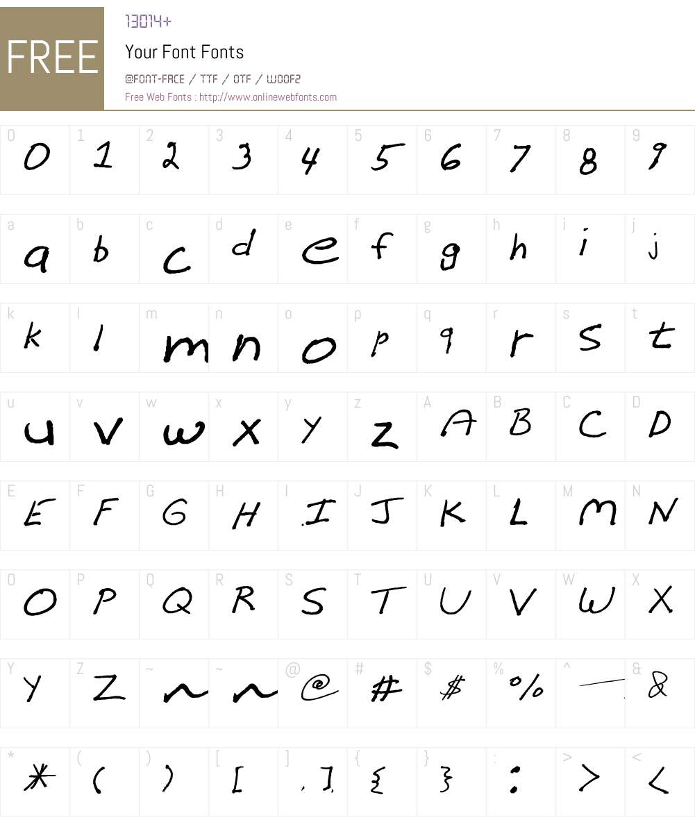 Your Font Font Screenshots