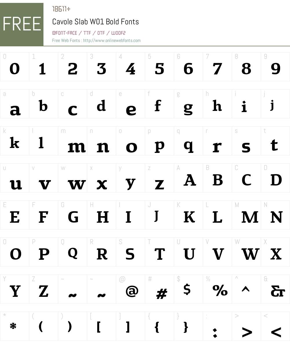 CavoleSlabW01-Bold Font Screenshots