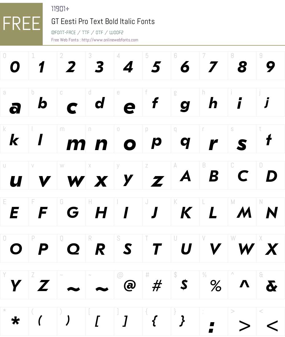 GT Eesti Pro Text Bold Font Screenshots