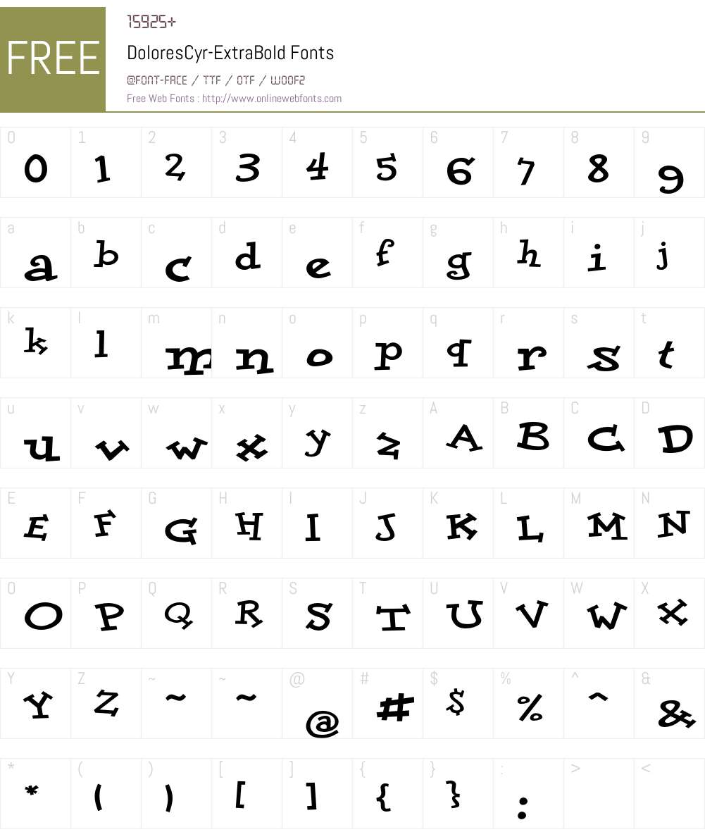 DoloresCyr Font Screenshots