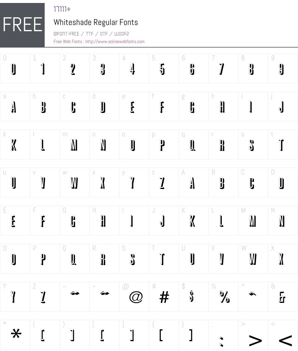 Whiteshade Font Screenshots