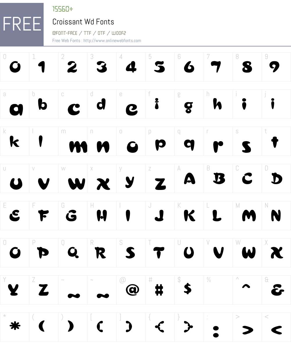 Croissant Wd Font Screenshots