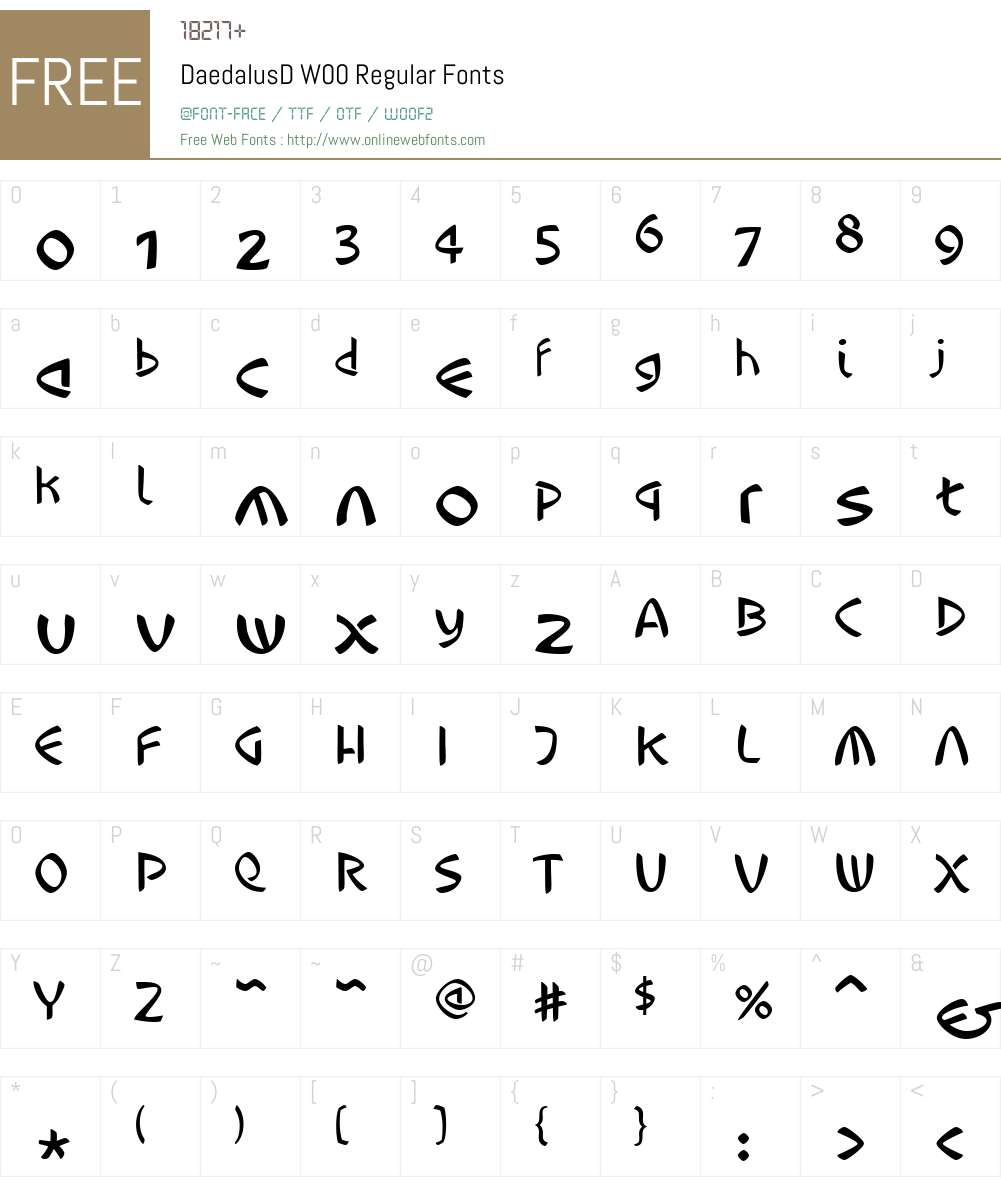 Daedalus Font Screenshots