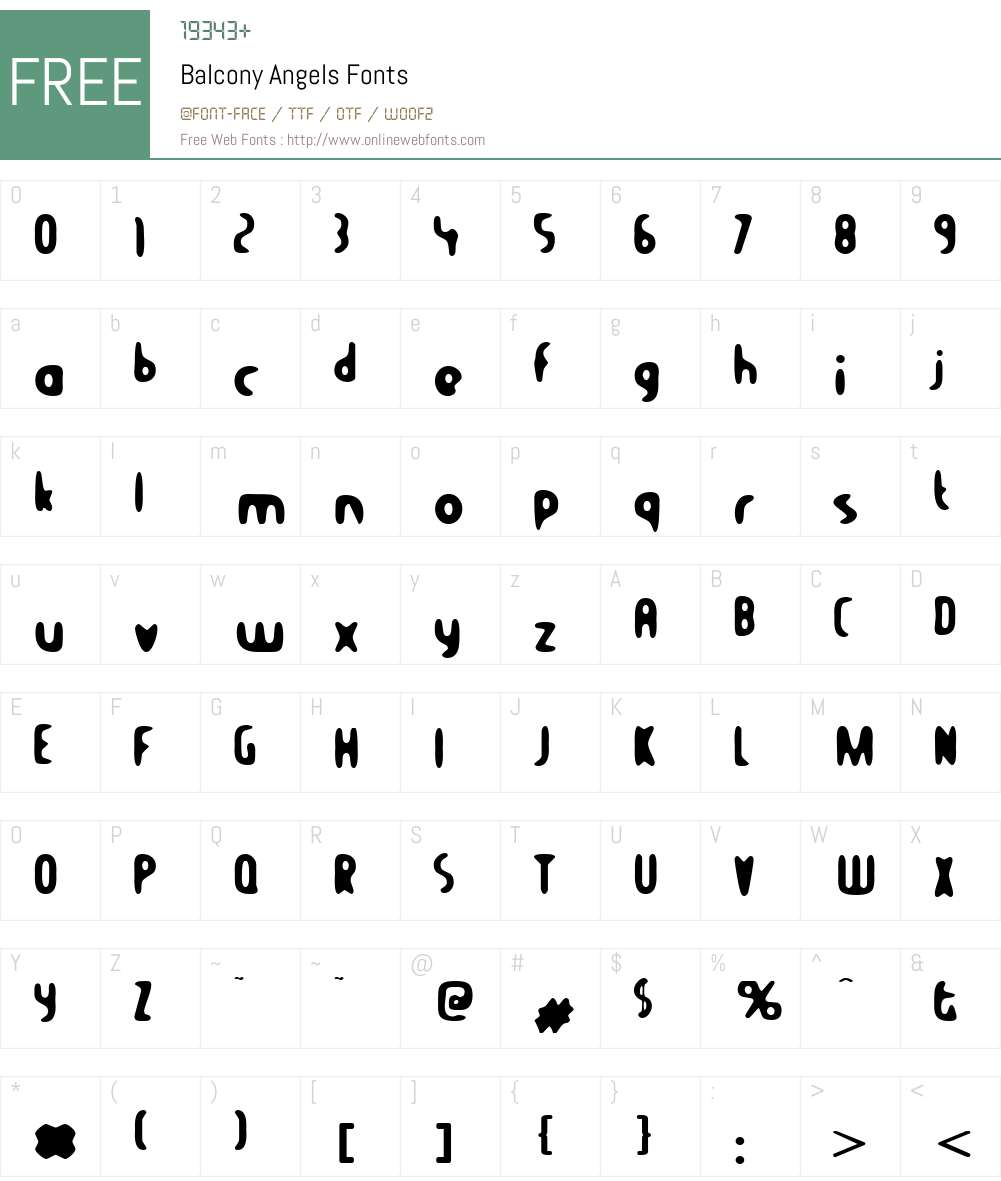 Balcony Angels Font Screenshots