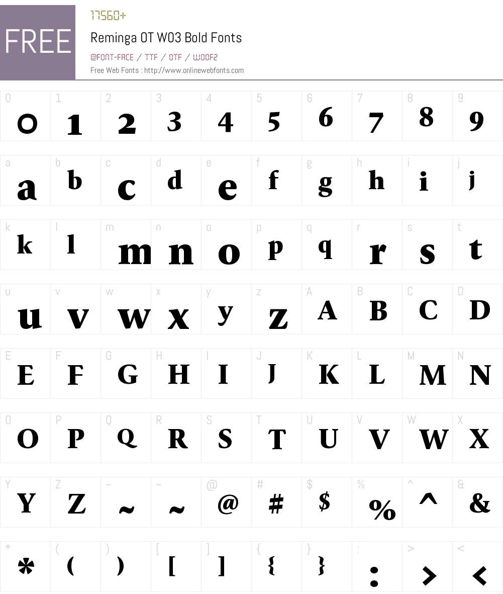 FF Reminga Font Screenshots
