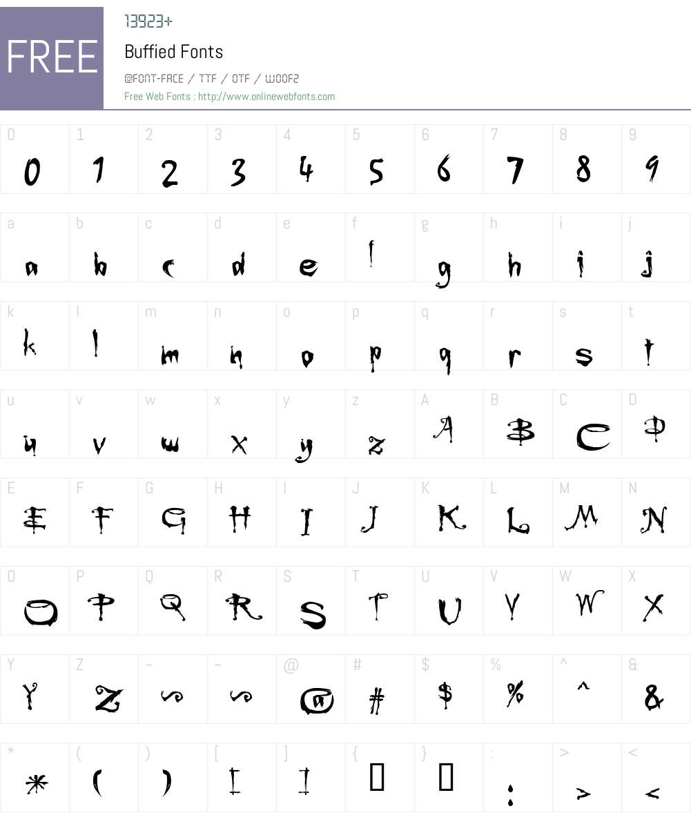 Buffied Font Screenshots