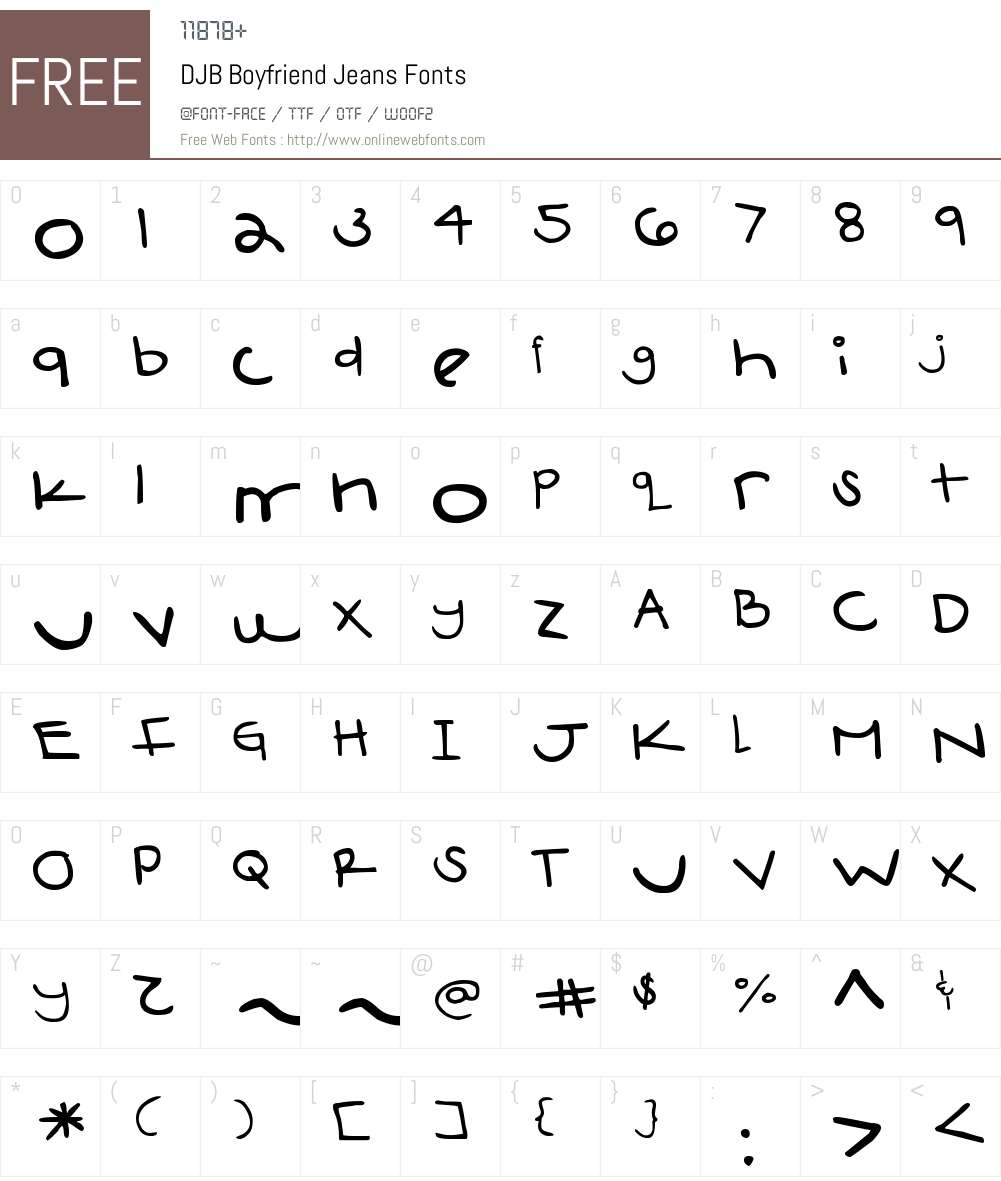 DJB Boyfriend Jeans Font Screenshots