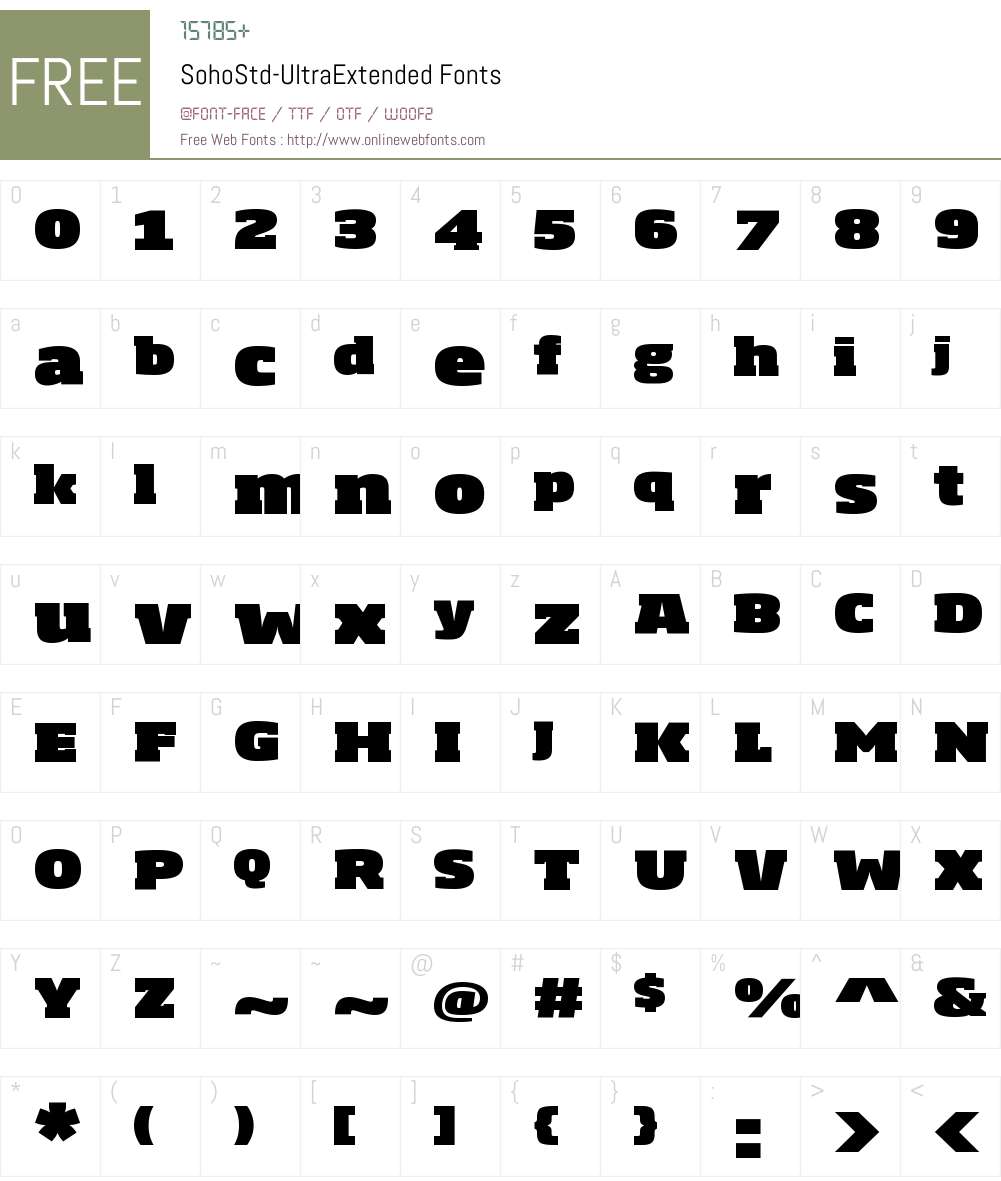 Soho Std Font Screenshots