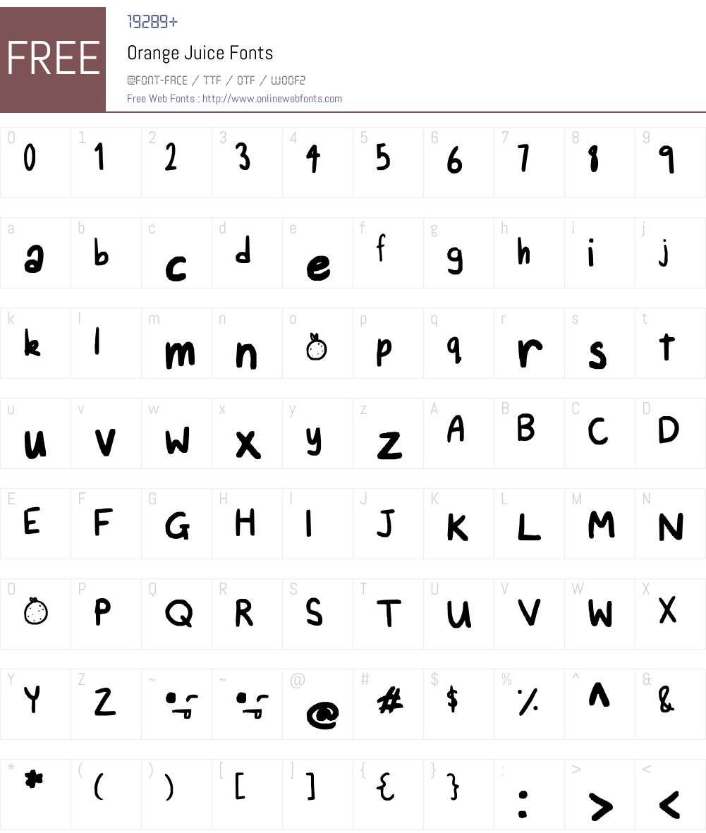 Orange Juice Font Screenshots