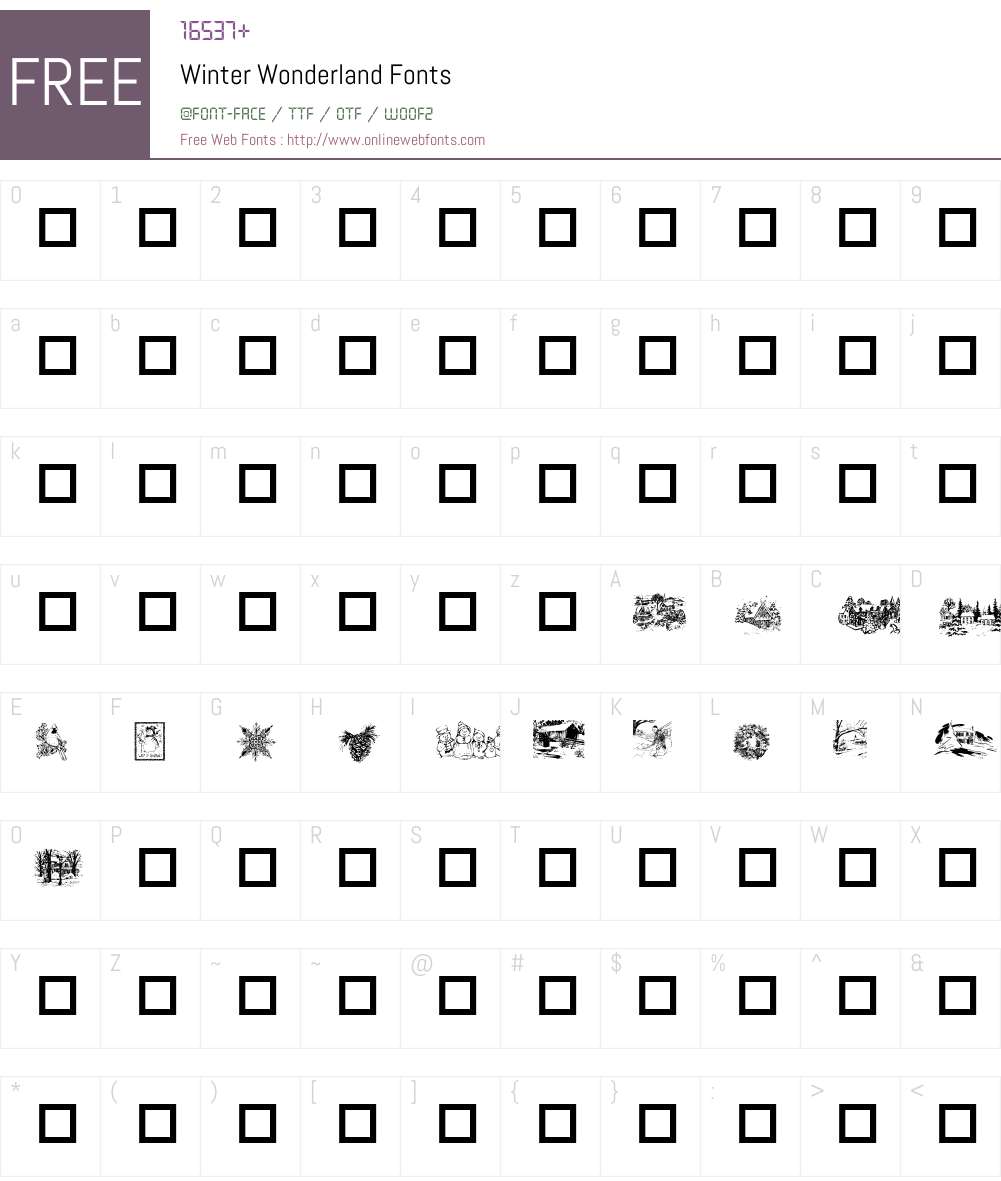 Winter Wonderland Font Screenshots