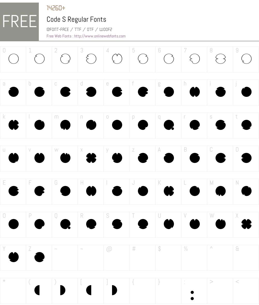 Code S Regular Font Screenshots