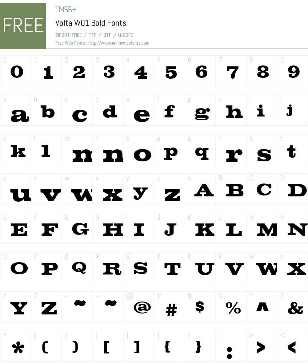 VoltaW01-Bold Font Screenshots