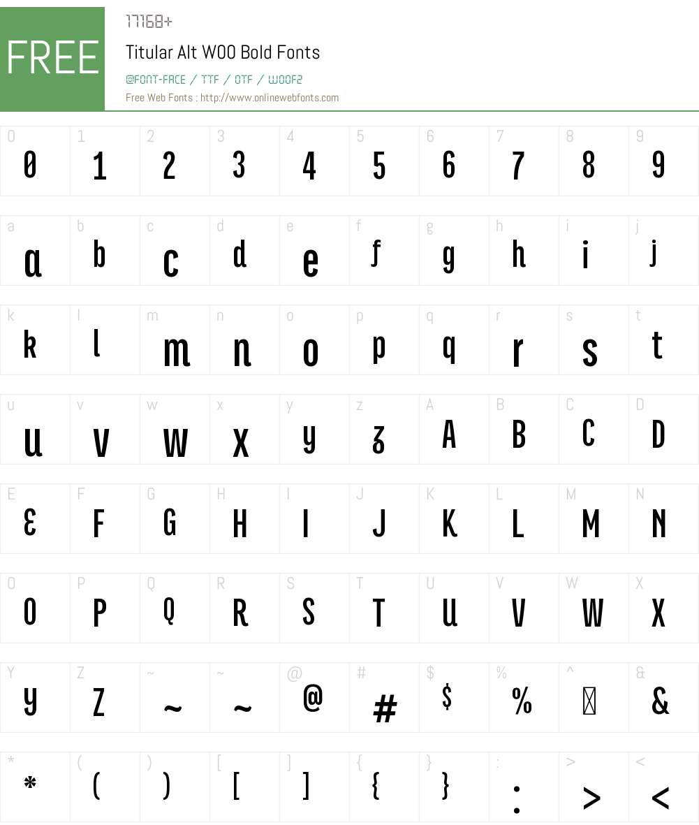 TitularAltW00-Bold Font Screenshots