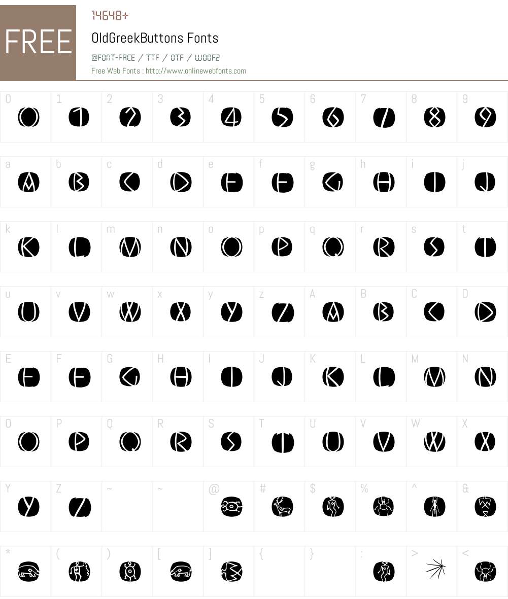 OldGreekButtons Font Screenshots