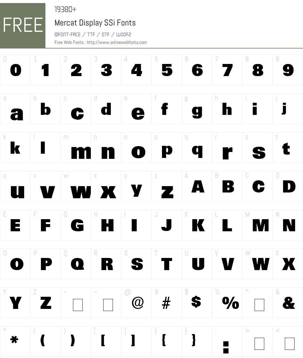 Mercat Display SSi Font Screenshots