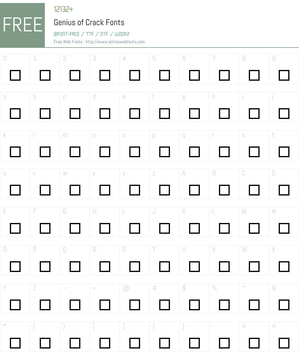 Genius of Crack Font Screenshots