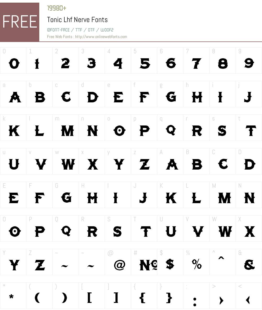 Tonic Lhf Nerve Font Screenshots
