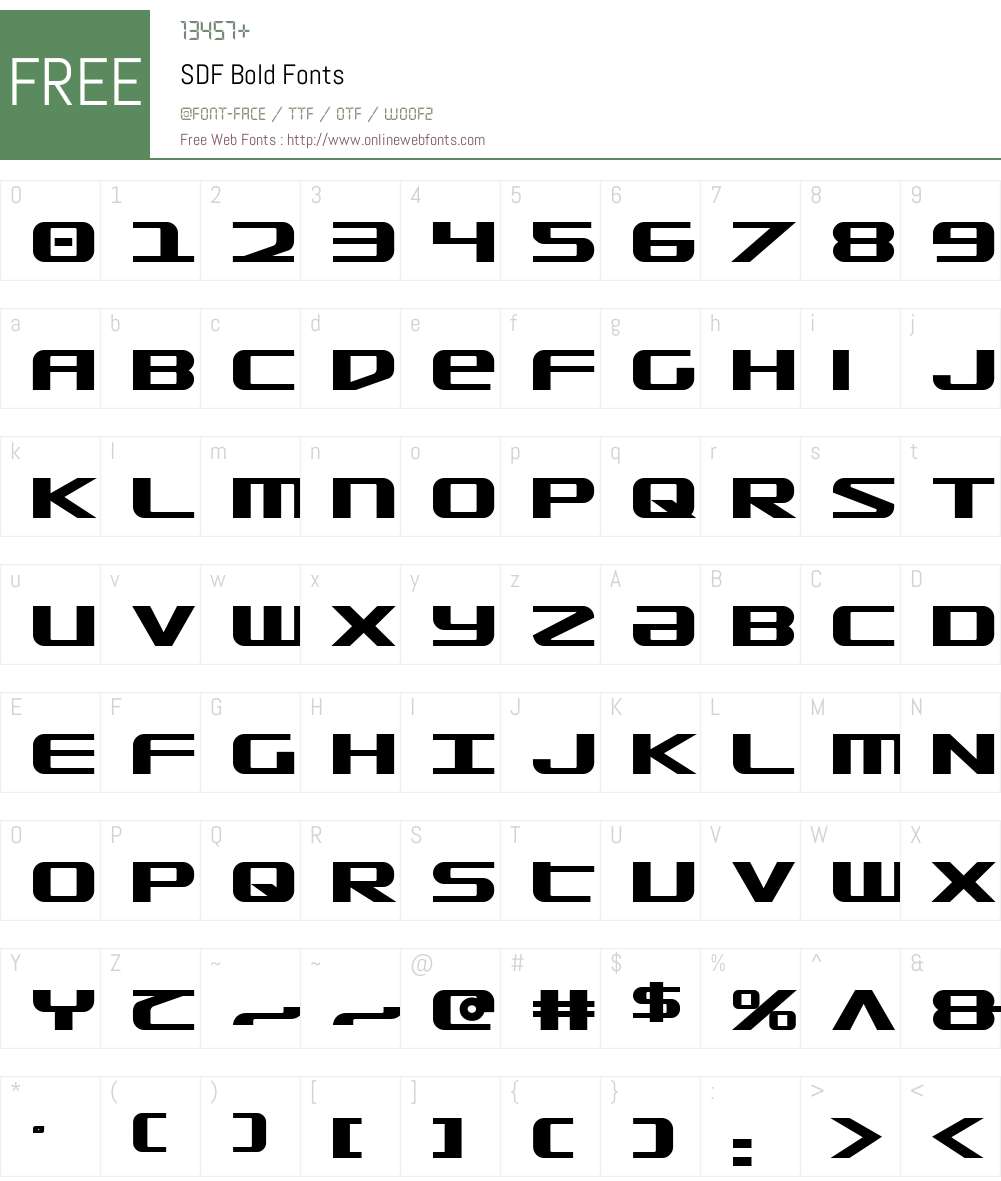 SDF Bold Font Screenshots