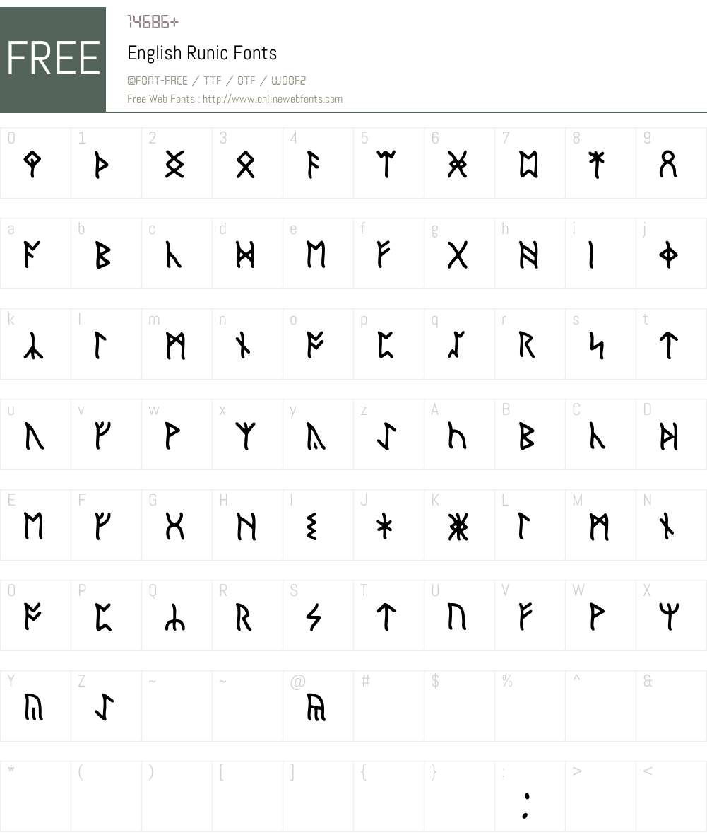 English Runic Font Screenshots