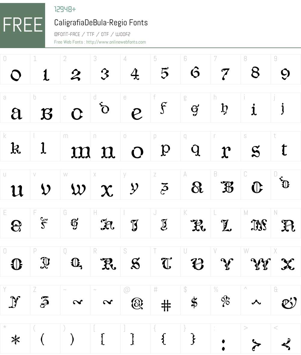 CaligrafiaDeBula Font Screenshots