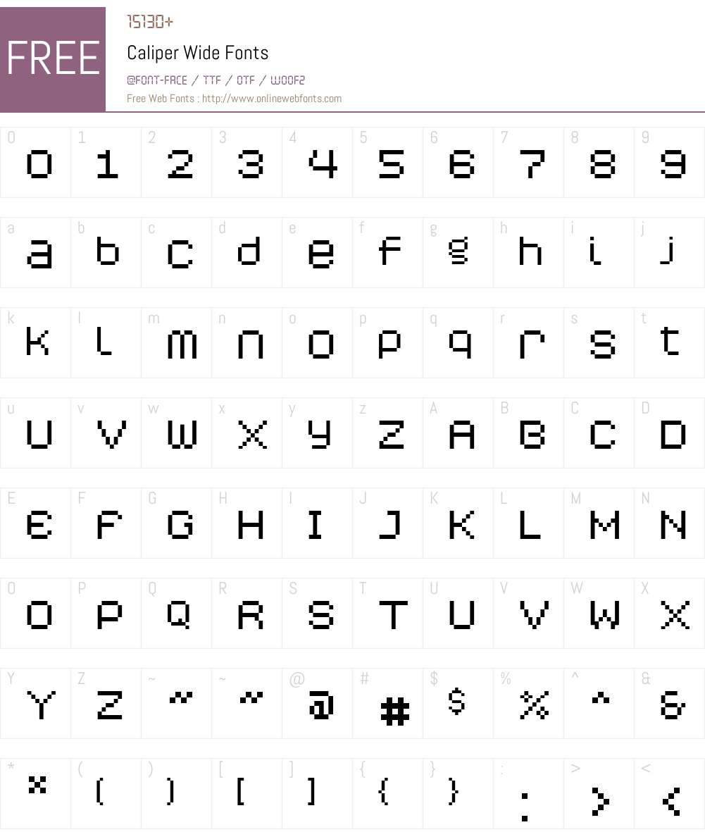 Caliper Font Screenshots