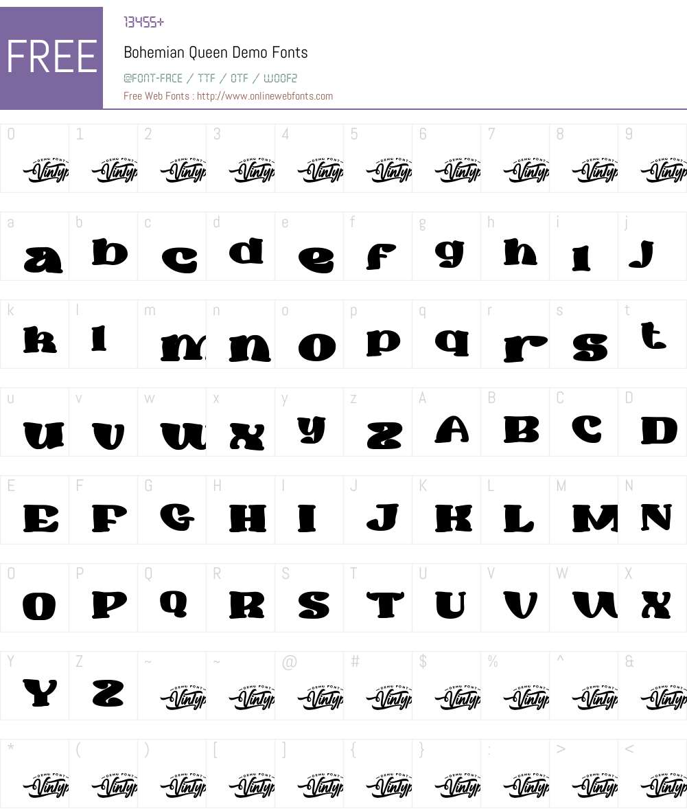 Bohemian Queen Demo 1.001;Fontself Maker 3.5.7 Fonts Free Download ...