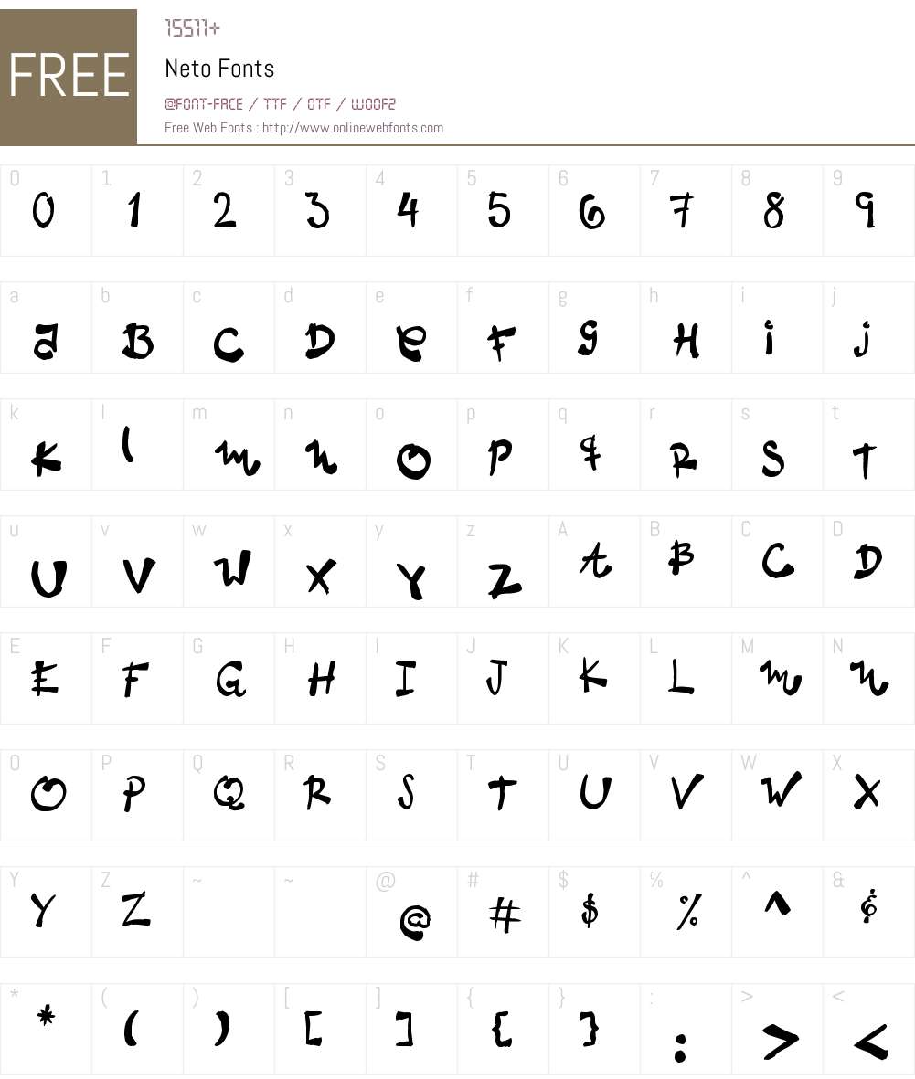 Neto Font Screenshots