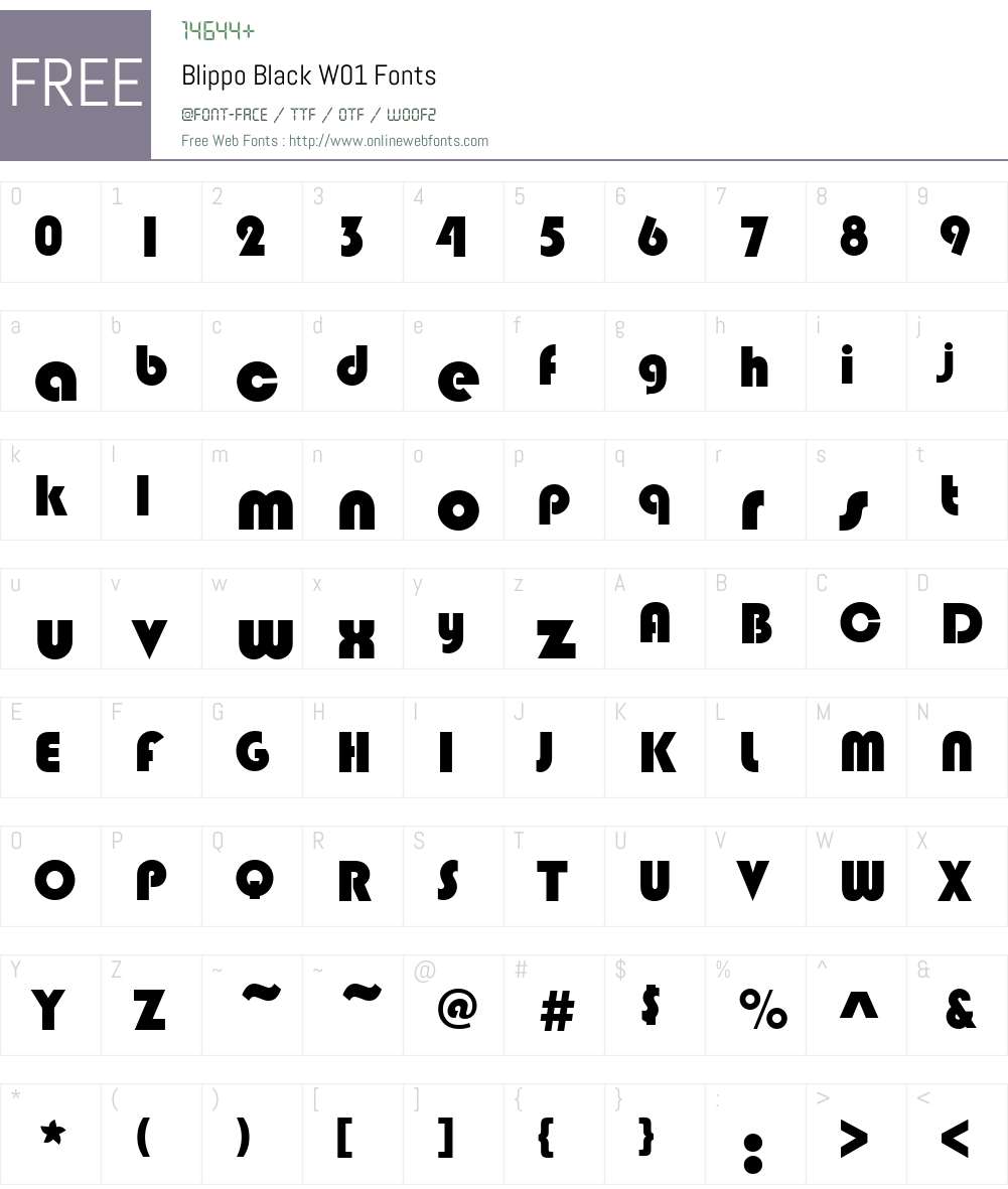 BlippoBlackW01 Font Screenshots