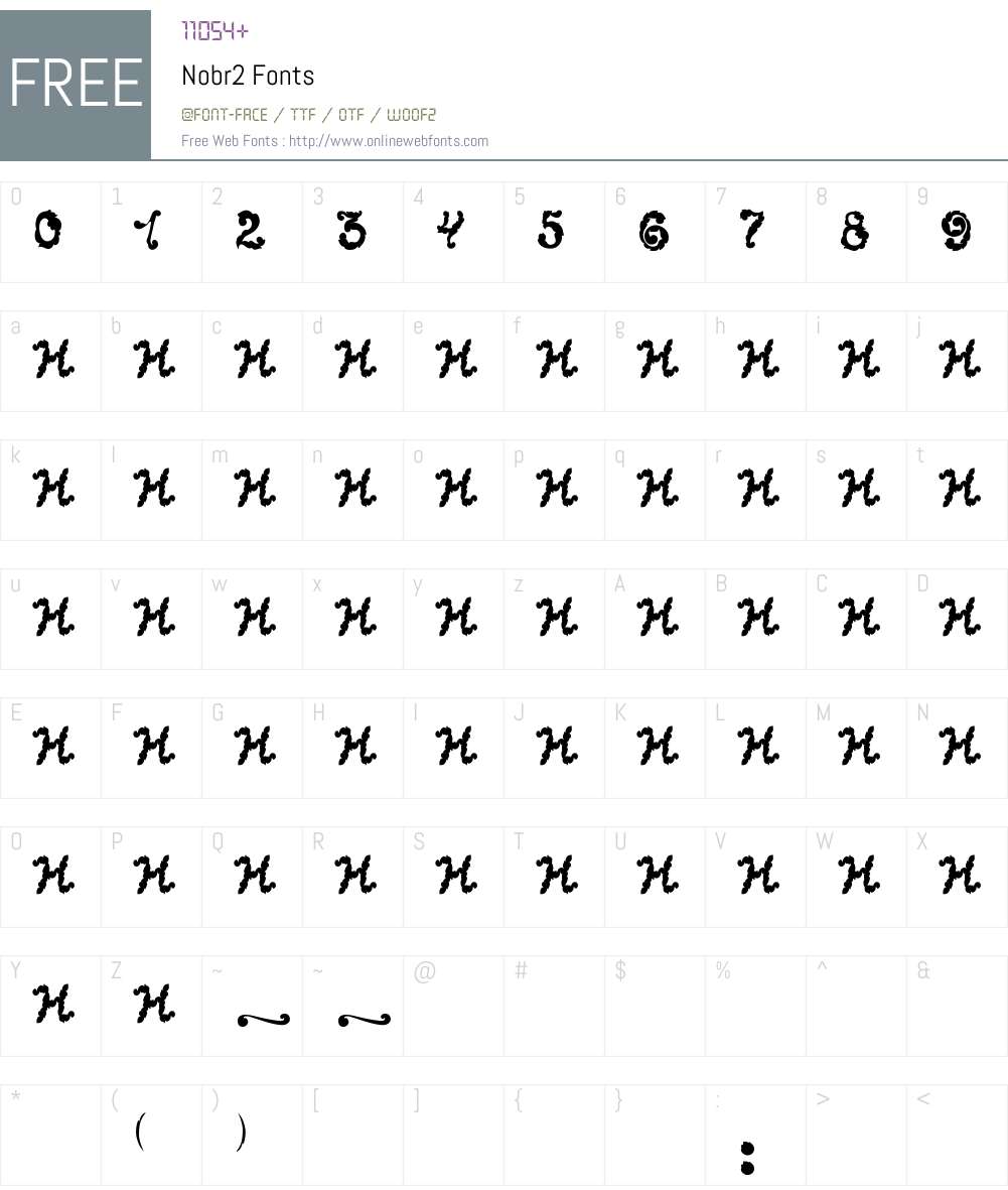 Nobr2 Font Screenshots