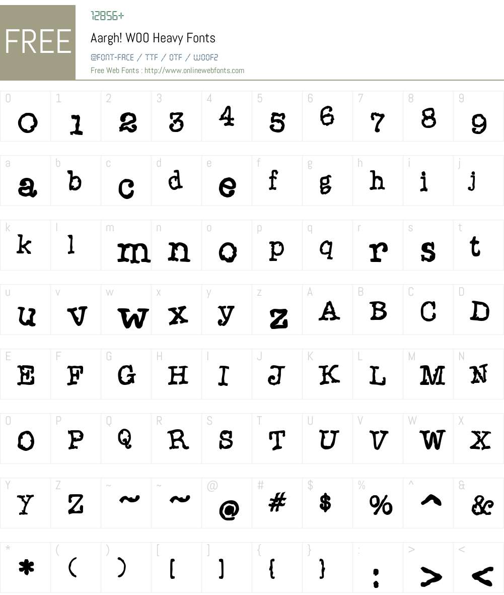 Aargh! Font Screenshots