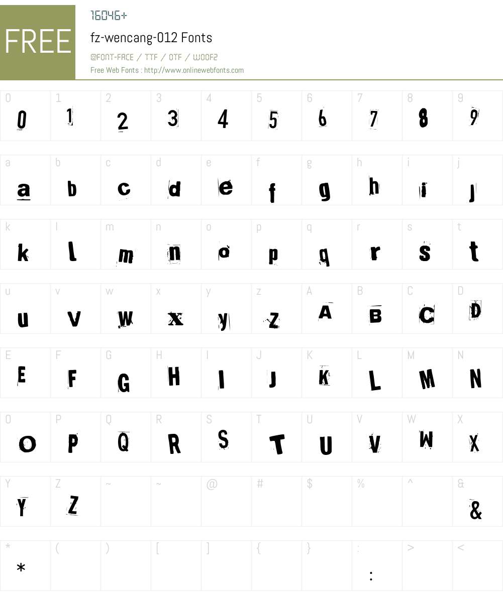 fz-wencang-012 Font Screenshots