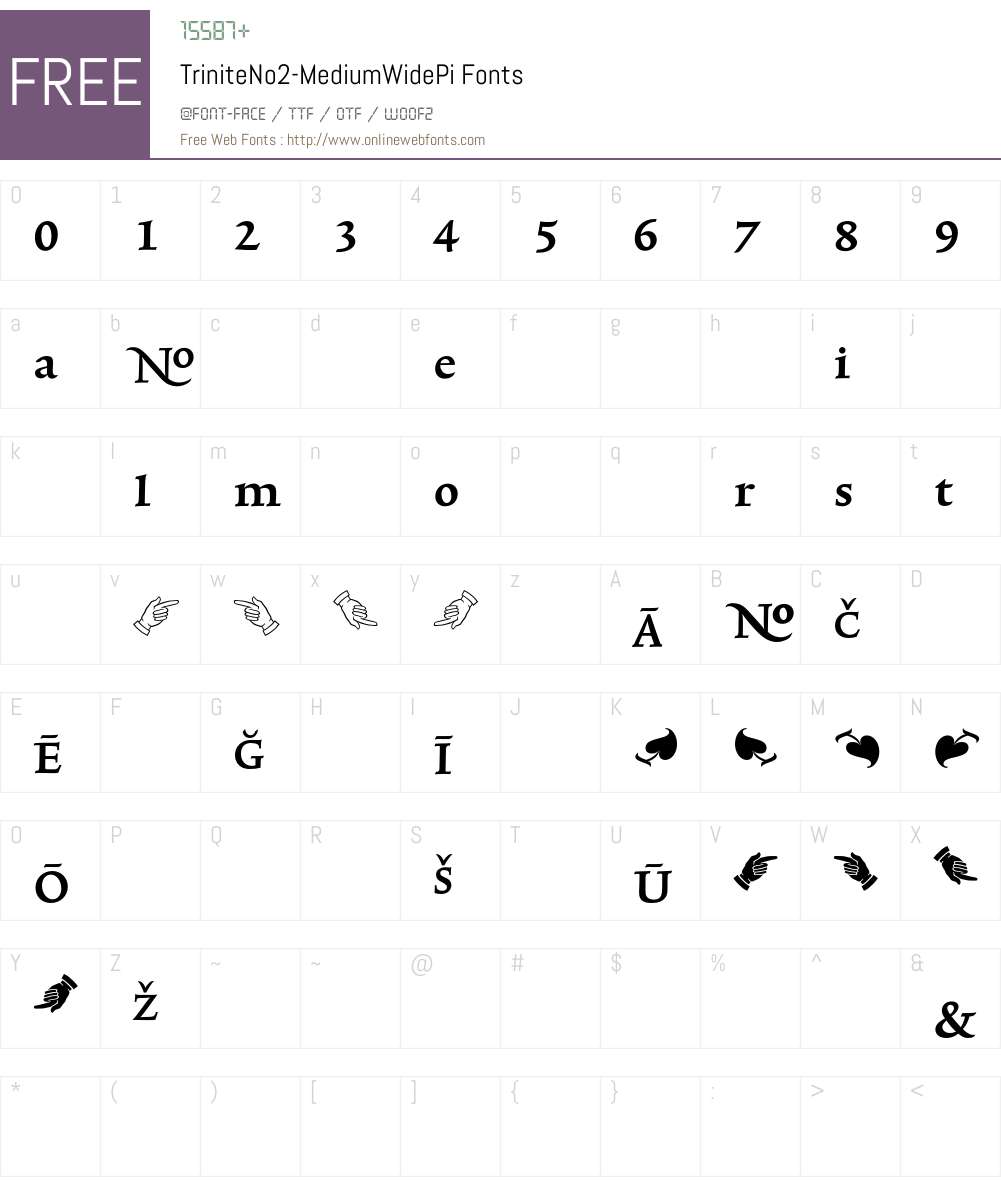 TriniteNo2 Font Screenshots