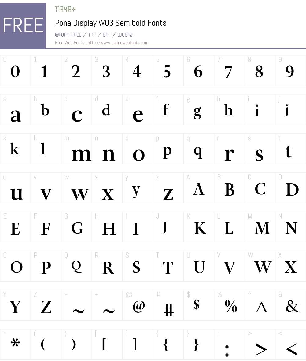 Pona Display Font Screenshots