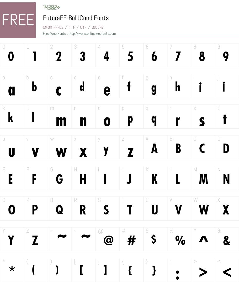 FuturaEF Font Screenshots